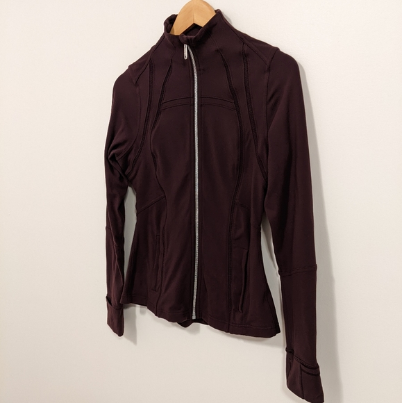Lululemon Define Jacket Wing Mesh Black Cherry 8 - Picture 8 of 16